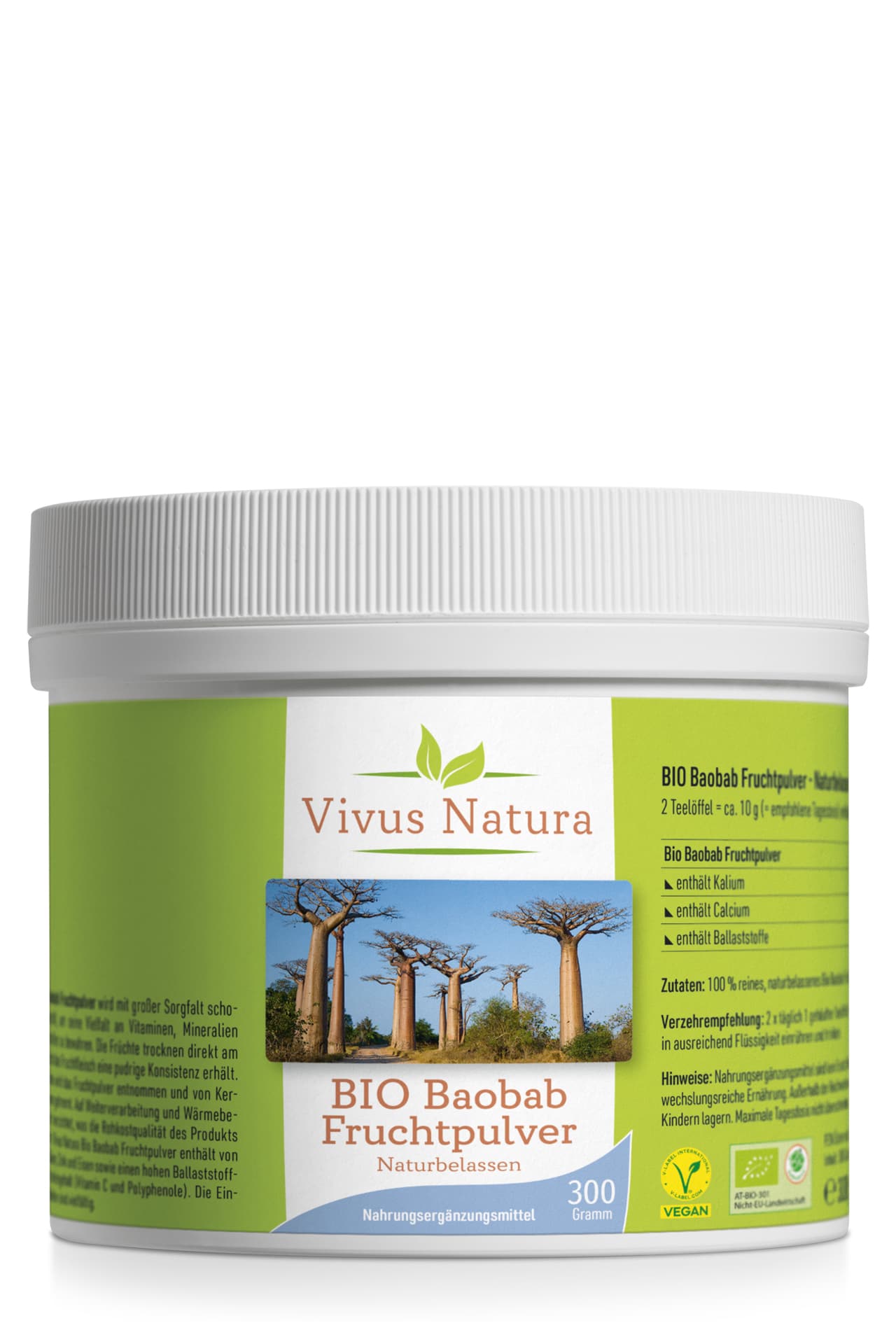 BIO Baobab Fruchtpulver Naturbelassen Vivus Natura